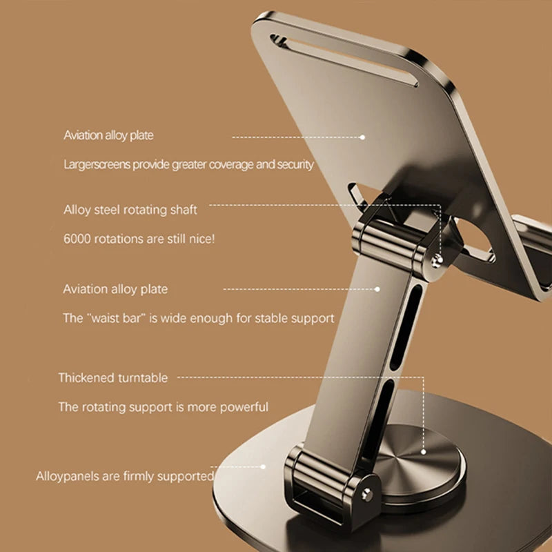 Rotating 360 Adjustable Foldable Cell Phone Desktop Stand