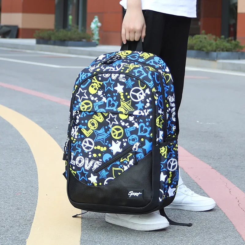 Camouflage Printing Oxford Soft School Zip Backpack