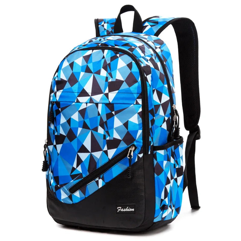 Camouflage Printing Oxford Soft School Zip Backpack