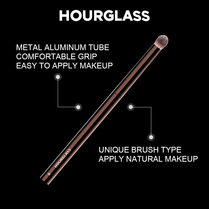 Hourglass No. 9 Domed Shadow Soft Bristle Blending Eyeshadow Design Single Eye Makeup Brush