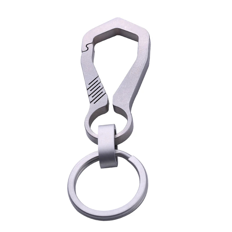 Titanium Luxury Ultra Lightweight EDC Carabiner Holder Ring Keychain