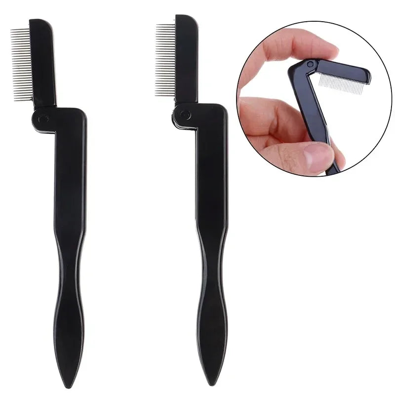 Eyelash Separator Metal Comb Cosmetic Foldable Tool 1Pcs