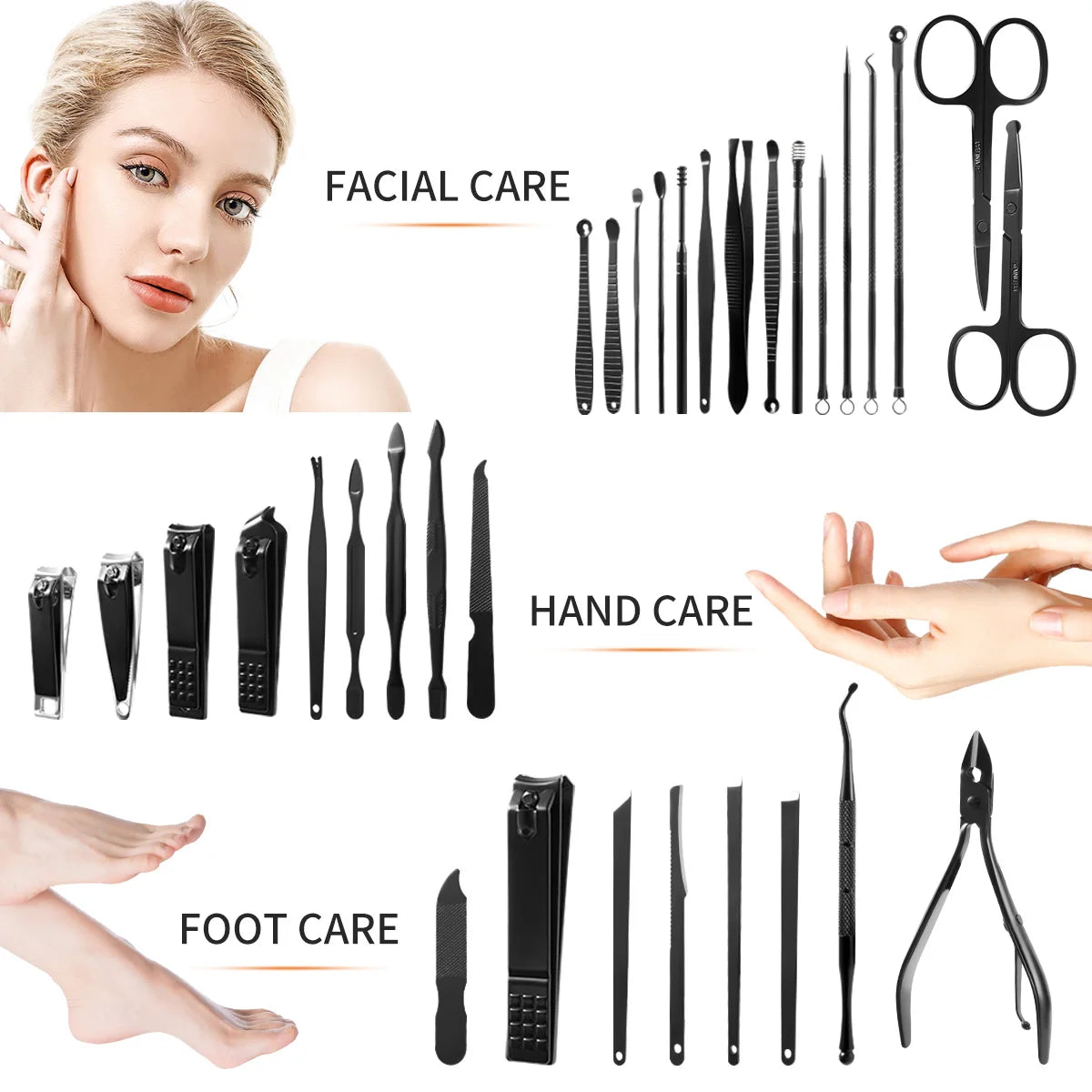 Professional Manicure Nail Grooming Tools Set