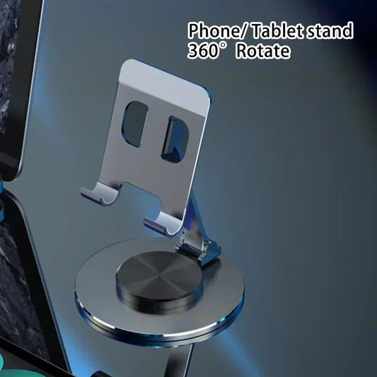 360° Rotate Metal Adjustable Desktop Mobile Phone & Tablet Holder Stand