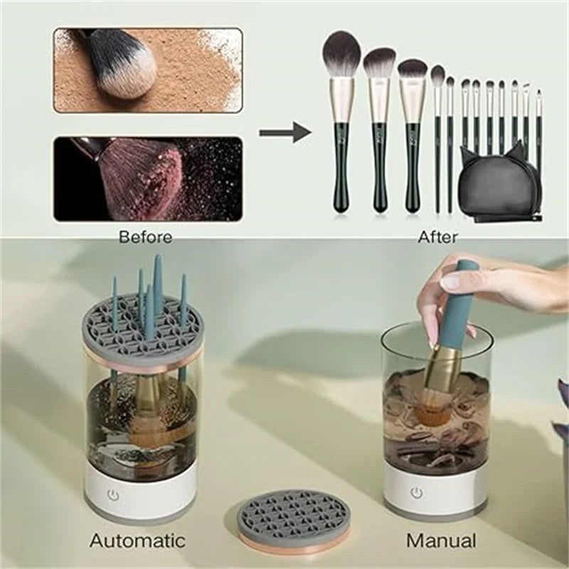 Electric Makeup Brush Tool Automatic Spin & Dry USB Machine Storage