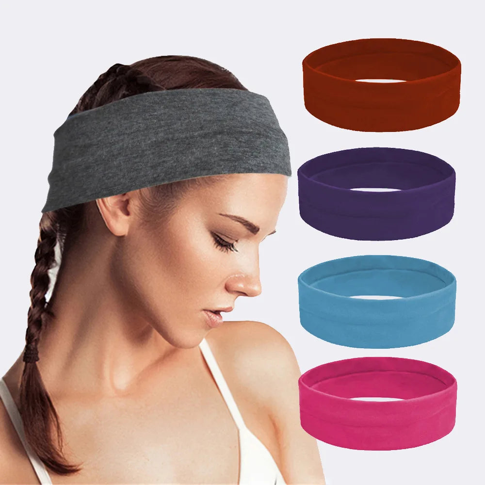 Active Soild Sweat Absorbing Elastic Hair Bands