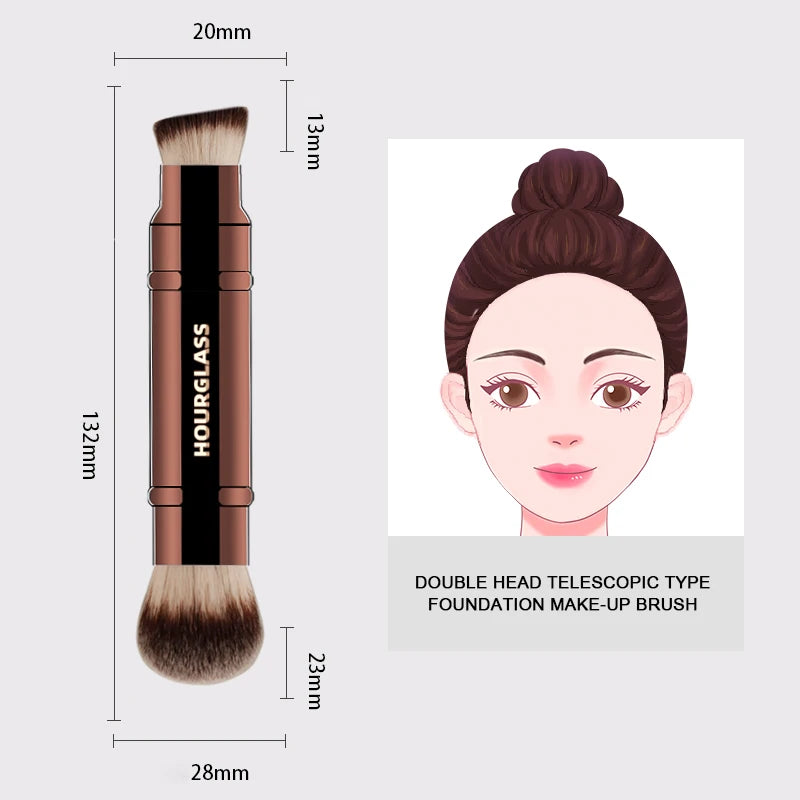 Hourglass Multifunctional Double-Ended Foundation & Loose Powder Makeup Brush