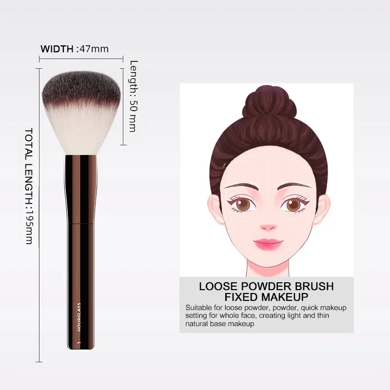 Hourglass - No.1 Round Head Powder Soft Bristle Design Single Face Makeup Brush