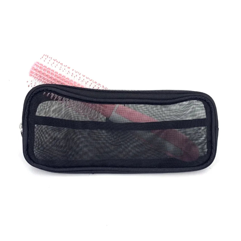 Mesh Makeup Brush Accessories Organizer Travel Case Bag