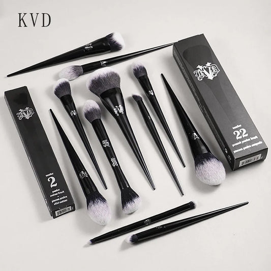 KVD Foundation Highlight Concealer Powder Sculpting Eyeshadow Makeup Brush Kit Sets