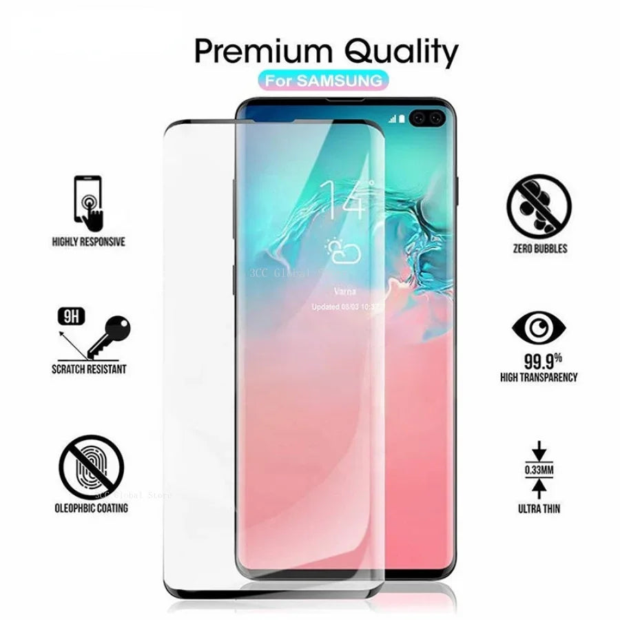 Tempered Glass For Samsung Galaxy Curved Full Phone Screen Film Protection