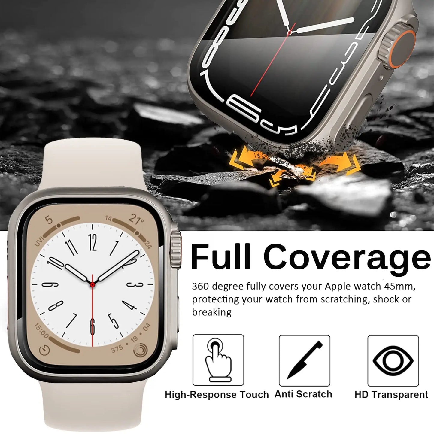 Mobile 2-1 Screen Protector for Apple Watch Case