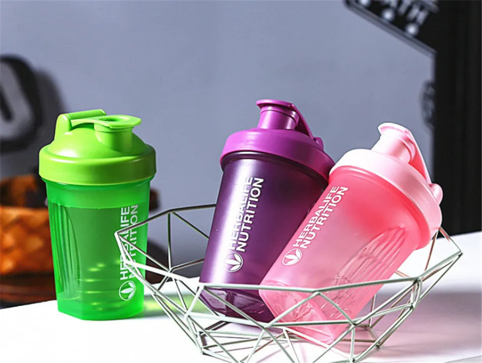 Sports Fitness Protein Shaker Mixing Drink Portable Bottle 400ML