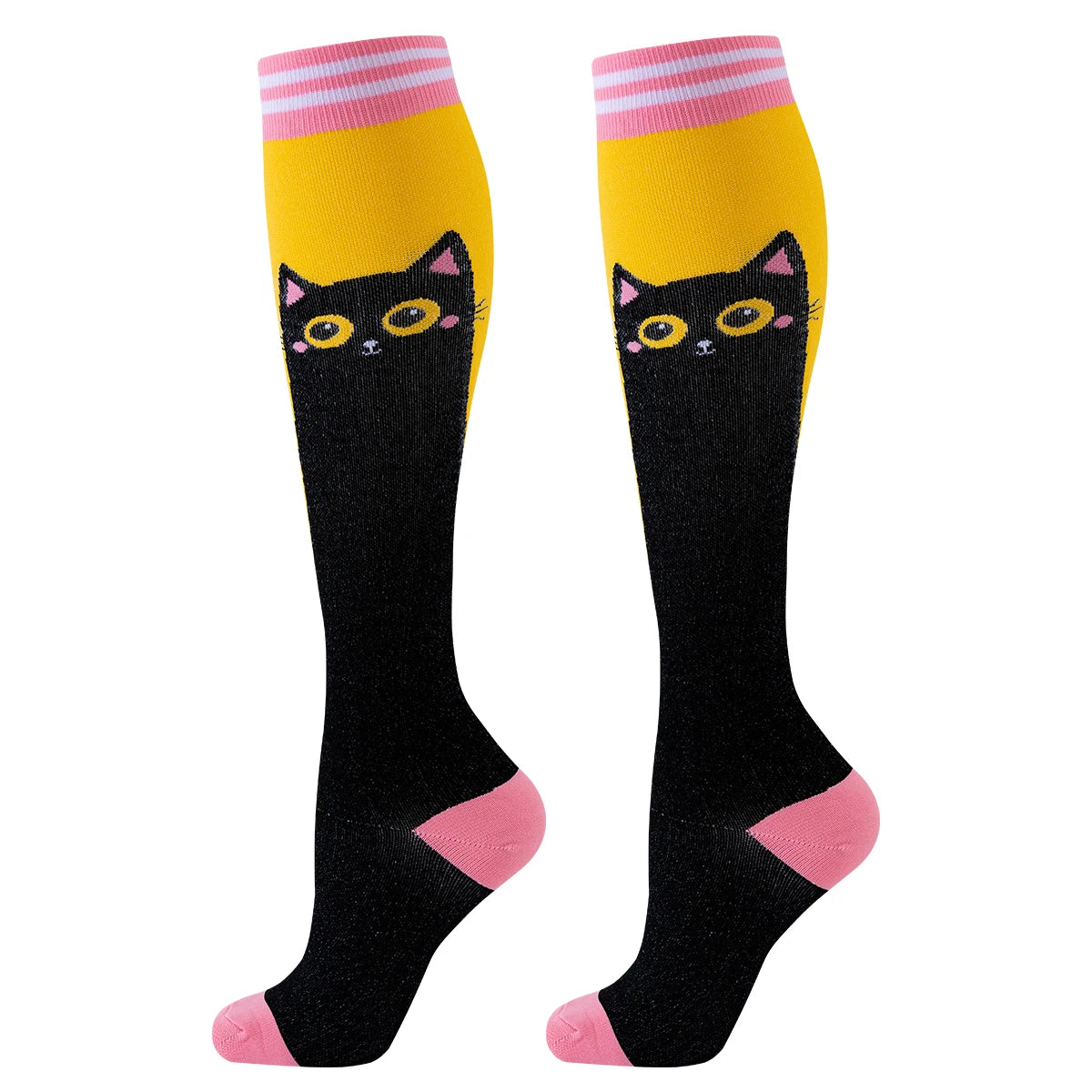 Nurse Cat Compression Sport Knee High Compression Stocking Socks