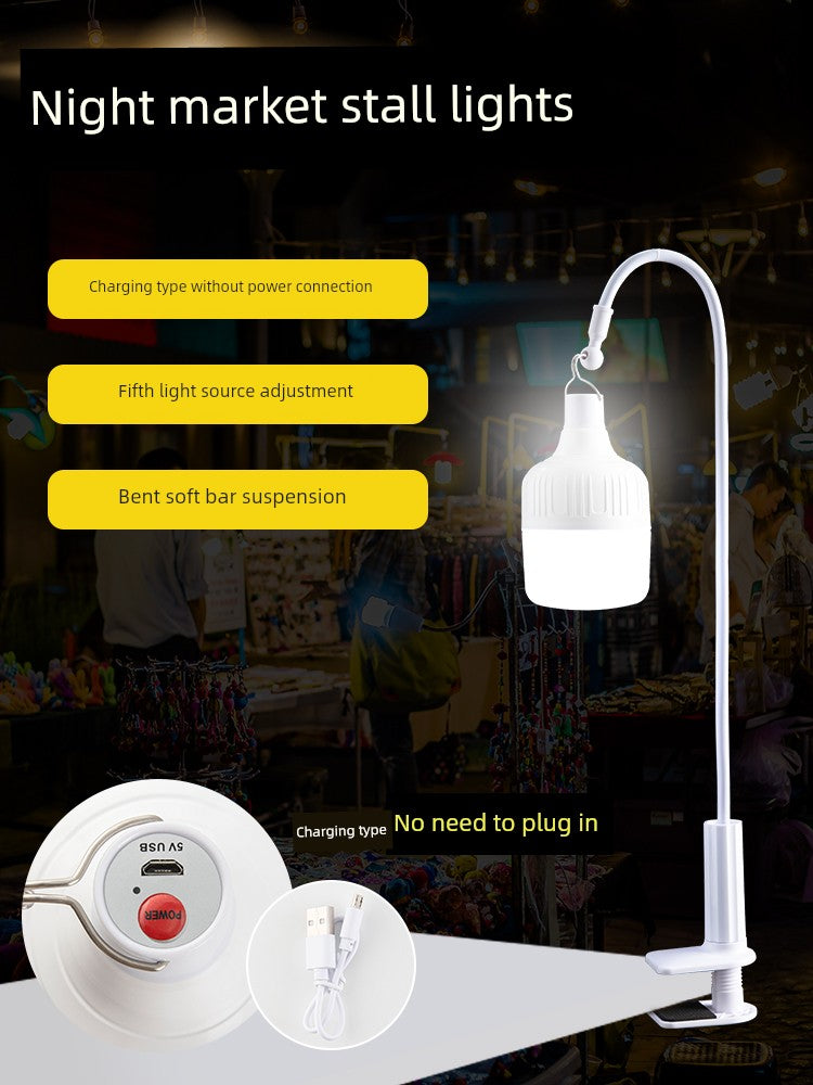 Rechargeable Light Lamp Super Bright Outdoor Non-Plug-In Desktop Clip Portable LED Lighting Lamp