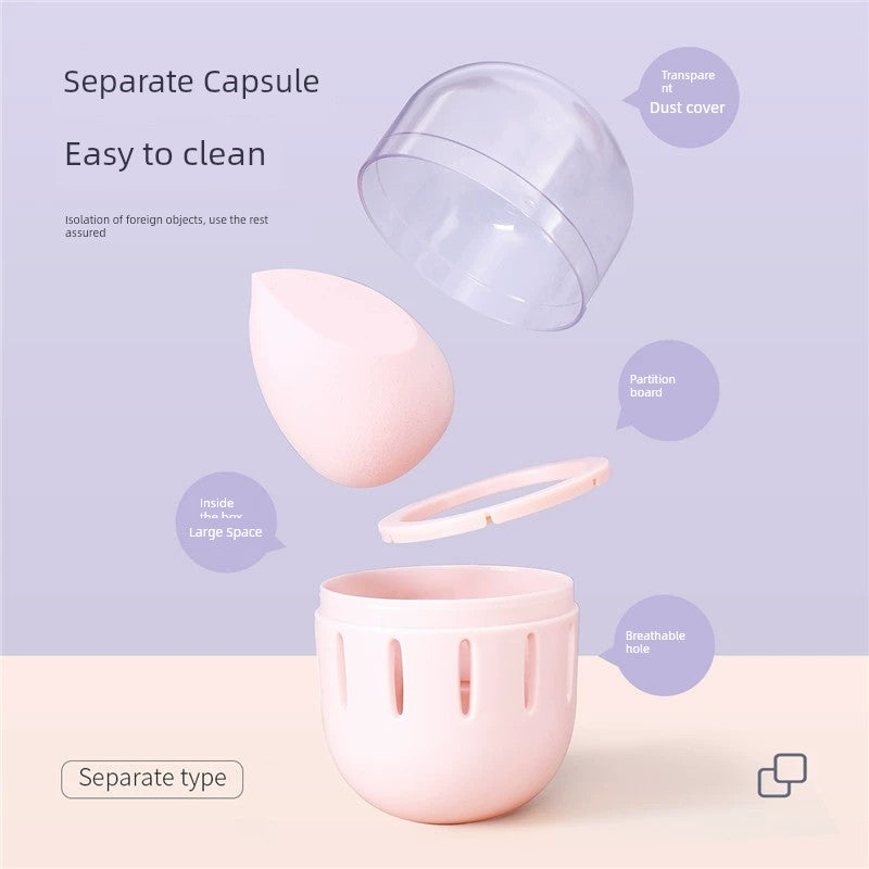 Cosmetic Egg with Lid Travel Portable Storage Bucket