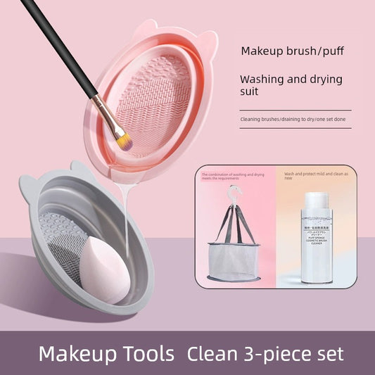 Cosmetic Egg Dish Washing Powder Puff Tool Cleaning Liquid Makeup