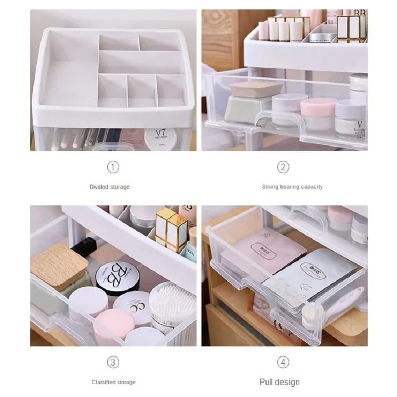 Makeup Vanity Storage Organizers Container With Drawers