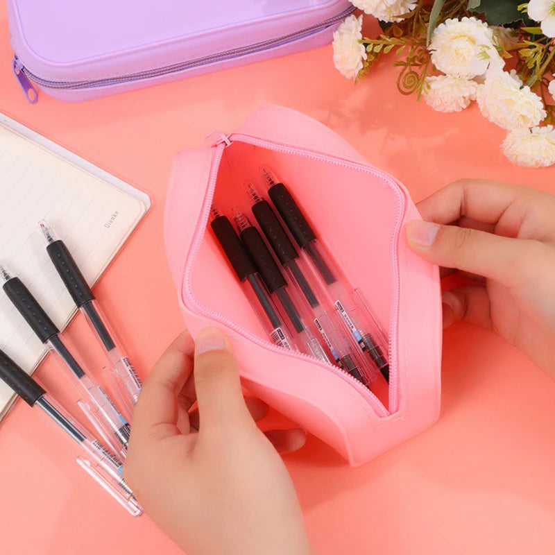 Soft Silicone Large Capacity Waterproof Makeup Brush Storage Box