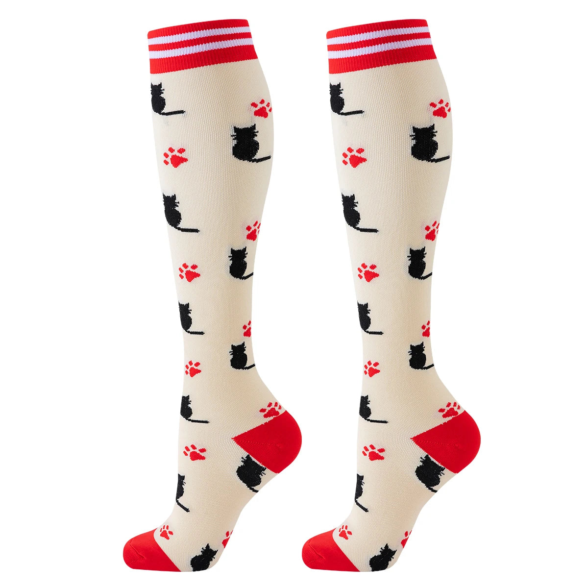 Nurse Cat Compression Sport Knee High Compression Stocking Socks