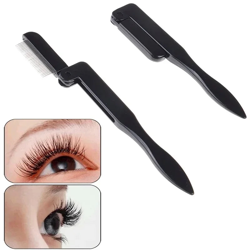 Eyelash Separator Metal Comb Cosmetic Foldable Tool 1Pcs