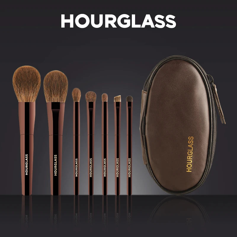 Hourglass 7 Pcs Soft  Mini Portable High Quality Makeup Brush Set