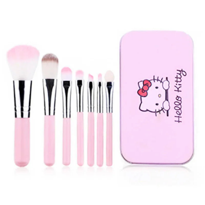 7 Pcs Girl's Cute Multifunctional Cosmetics Makeup Brush Gift Set