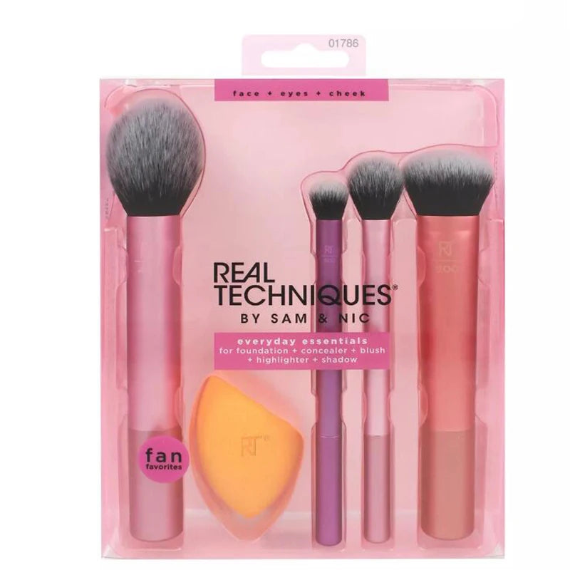 Cosmetic Soft Blending Bristle Makeup Brushes Real Techniques Tool Set