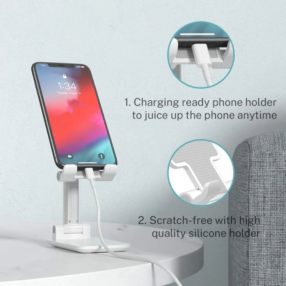 New Universal Mobile Phone & Tablet Adjustable Holder Desktop Stand