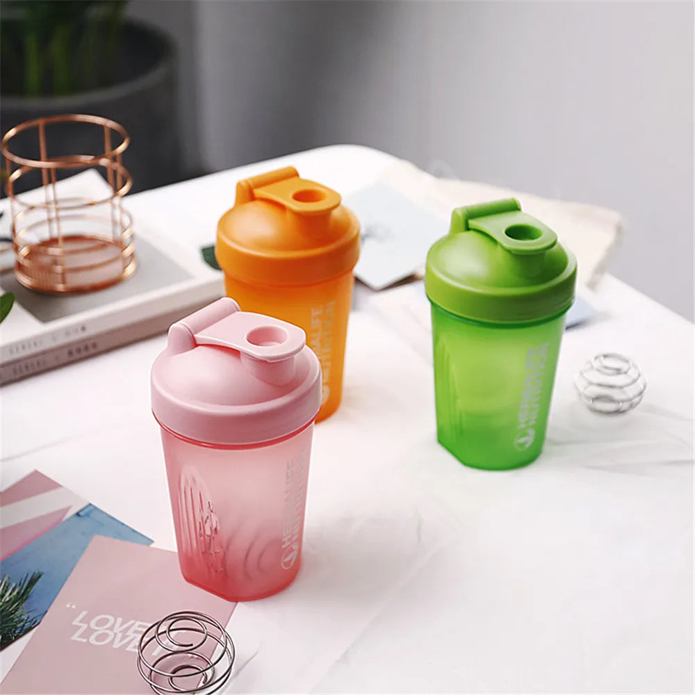 Sports Fitness Protein Shaker Mixing Drink Portable Bottle 400ML