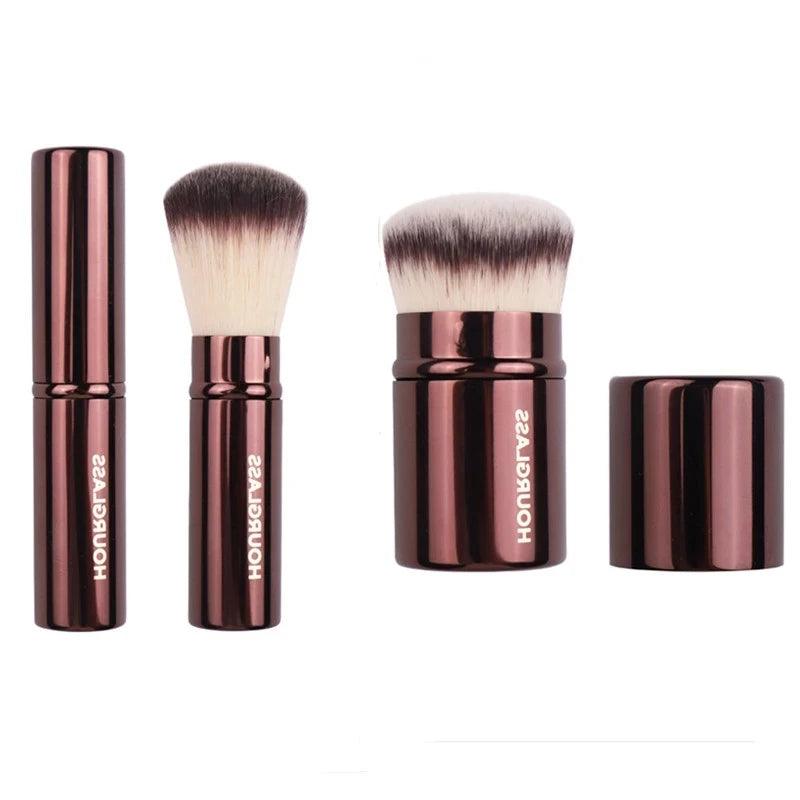 Hourglass Retractable Kabuki Foundation Powder Contour Makeup Brushes Portable 2Pcs Set