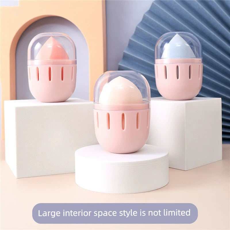 Cosmetic Egg with Lid Travel Portable Storage Bucket