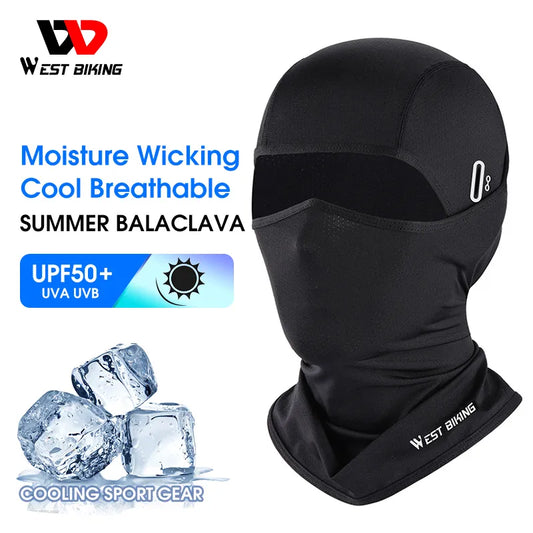 WEST BIKING Active Breathable Anti-UV Balaclava Full Face Cycling Cap Mask Gear