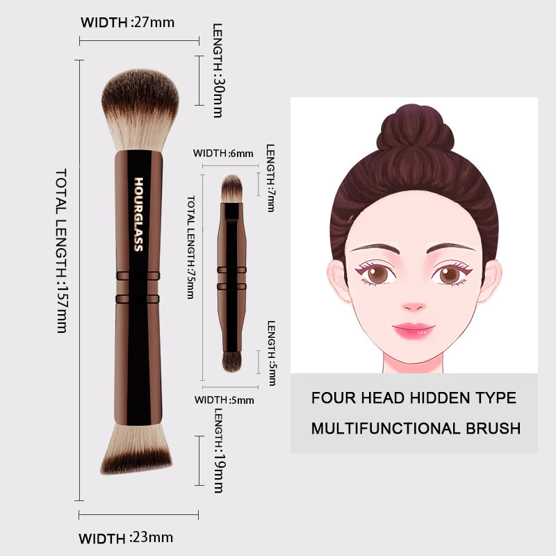 Hourglass No. 24 Multifunctional Foundation Concealer Eyeshadow Makeup Brush