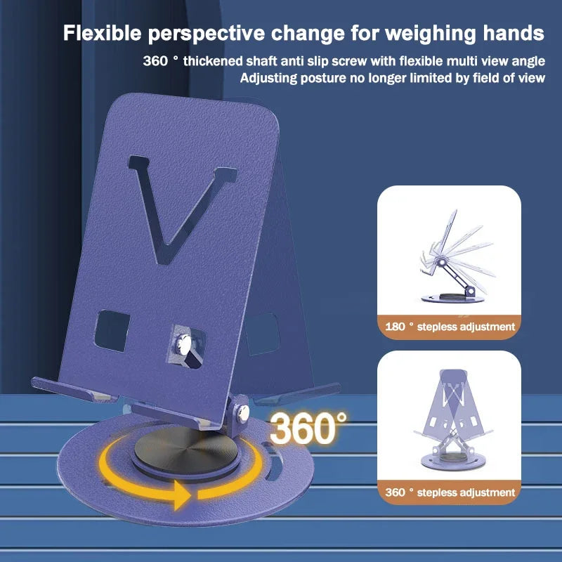 Mobile Phone Holder 360 ° Rotating Folding Stable Anti Fall Bracket Universal Stand